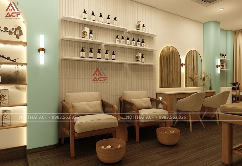 Spa sẽ được chia thành nhiều khu vực làm đẹp với mục đích đa dạng dịch vụ, công năng sử dụng